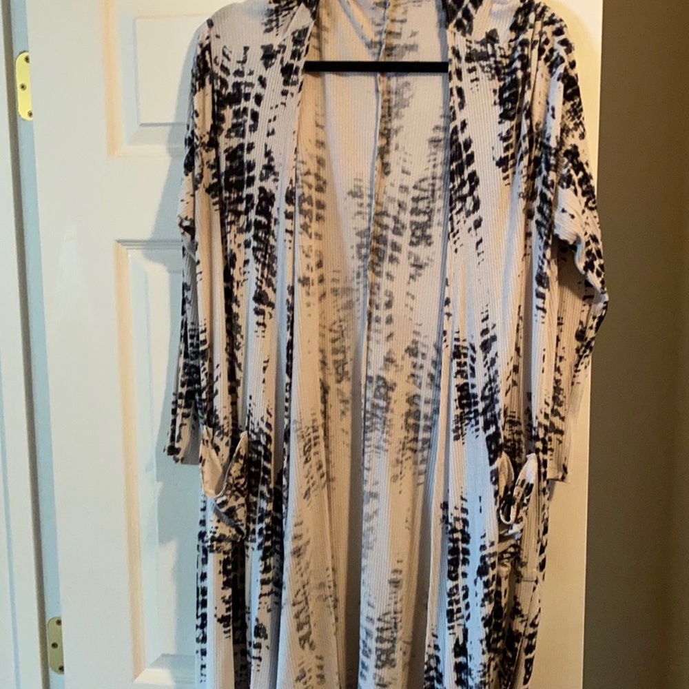Lularoe tie dye Sarah duster cardigan HTF large